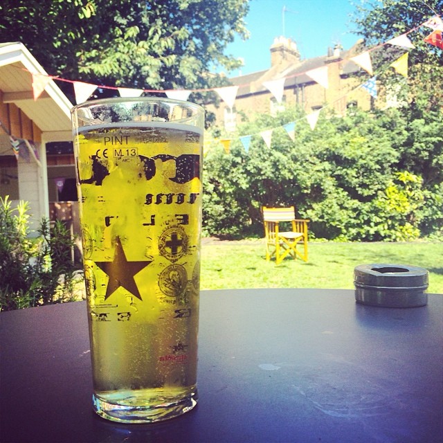 Cheers to America! Celebrating our independence from the British in a pub called The Eagle in Britain 🇺🇸